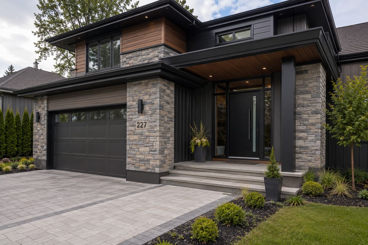 Residential Stone Facade by Padilla's Construction